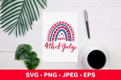 American patriotic rainbow. Happy 4th of July SVG Product Image 3