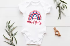 American patriotic rainbow. Happy 4th of July SVG Product Image 2