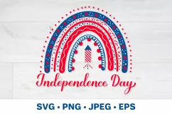 US patriotic rainbow. Independence day SVG. 4th of July SVG Product Image 1