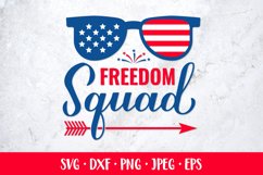 Freedom squad. Fourth of July quote. American Patriotic SVG Product Image 1