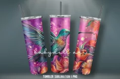 Hummingbird Tumbler Wrap Sublimation Design |Tumbler Wrap Product Image 3