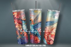Hummingbird Tumbler Wrap Sublimation Design |Tumbler Wrap Product Image 4