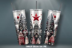 3D Christmas Tumbler Wrap Sublimation Design Product Image 4