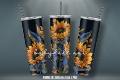 Sunflowers Tumbler Wrap Sublimation Design |Tumbler Wrap Product Image 2