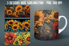 Sunflowers Mug Wrap Sublimation Designs|Mug Wrap Product Image 1