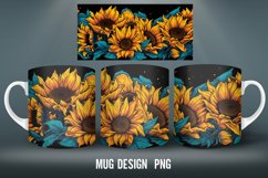 Sunflowers Mug Wrap Sublimation Designs|Mug Wrap Product Image 3