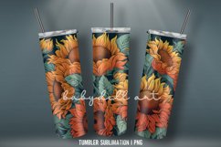 Sunflowers Tumbler Wrap Sublimation Design |Tumbler Wrap Product Image 4