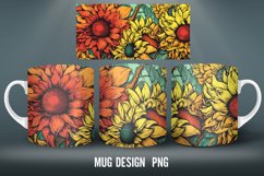 Sunflowers Mug Wrap Sublimation Designs|Mug Wrap Product Image 4