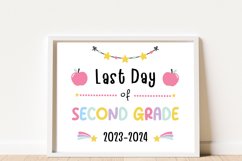 Last Day of Second Grade Sign - Last day of school sign Product Image 1
