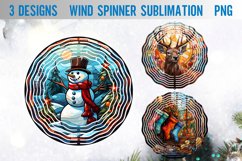 BUNDLE I 21 Christmas Stained Glass Wind Spinner Sublimation Product Image 4