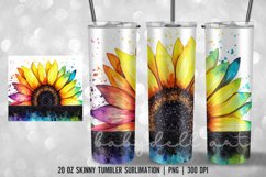 Sunflower 20 OZ SKINNY TUMBLER SUBLIMATION Product Image 1