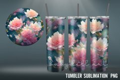 3D Tumbler wrap| Flowers Tumbler Sublimation 20 oz Product Image 5