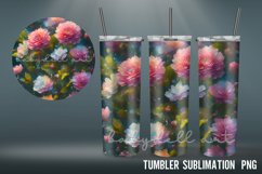 3D Tumbler wrap| Flowers Tumbler Sublimation 20 oz Product Image 6