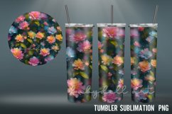 3D Tumbler wrap| Flowers Tumbler Sublimation 20 oz Product Image 7