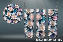 3D Tumbler wrap| Flowers Tumbler Sublimation 20 oz Product Image 6