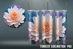 3D Tumbler wrap| Flowers Tumbler Sublimation 20 oz Product Image 3