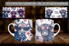 "4th of July patriotic mug sublimation design download"
