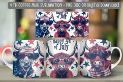 "Independence Day USA flag coffee cup graphics"