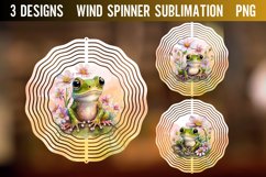 Frog Wind Spinner Sublimation Design PNG Product Image 1