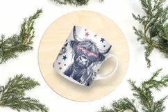 4th of July Mug Sublimation Design - Patriotic Cows Product Image 9