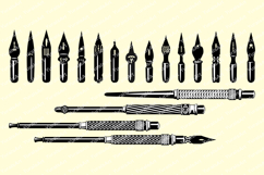 Antique Fountain Pen Nibs and Holders Bundle Product Image 3