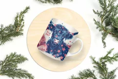 4th of July Mug Sublimation Design - Patriotic Cows Product Image 9