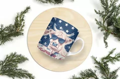 4th of July Mug Sublimation Design - Patriotic Cows Product Image 8