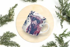 4th of July Mug Sublimation Design - Patriotic Cows Product Image 9