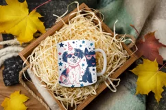 4th of July Mug Sublimation Design - Patriotic Dogs Product Image 6