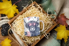 4th of July Mug Sublimation Design - Patriotic Cows Product Image 7