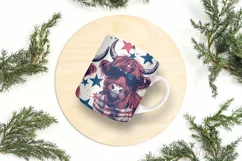 4th of July Mug Sublimation Design - Patriotic Cows Product Image 8
