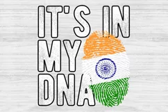 It's in my DNA India Flag Fingerprint PNG Sublimation Product Image 1