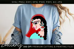 Indian Bride SVG PNG EPS DXF Cut Files Woman Illustration Product Image 8
