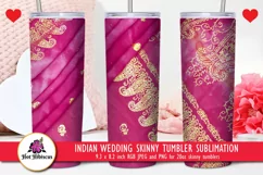indian saree skinny tumbler wrap