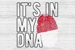 It's in my DNA Indonesia Flag Fingerprint PNG Sublimation Product Image 1