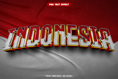Indonesia 3D editable text effect Product Image 1