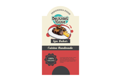 Indonesia food label design template packaging print Product Image 1