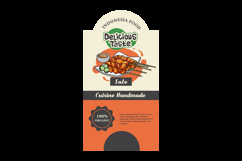 Indonesia food label design template packaging vector Product Image 2