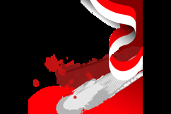 Indonesia holiday twibbon background template graphic Product Image 2