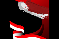 Indonesia holiday twibbon background template isolated Product Image 2