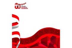 Indonesia independence day 2025 twibbon banner template conc Product Image 1