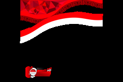 Indonesia independence day 2025 twibbon banner template grap Product Image 2