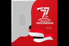 Indonesia independence day twibbon banner template Product Image 2