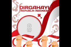 Indonesia independence day twibbon template design Product Image 2