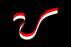 Indonesia national flag wave element decoration clipart Product Image 1