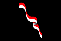 Indonesia national flag wave element decoration design Product Image 2