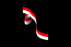 Indonesia national flag wave element decoration isolated Product Image 2
