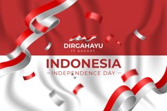 Indonesian Independence Day Landscape Banner Template Product Image 1