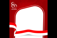 Indonesian independence day social media poster twibbon temp Product Image 2