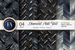 Industrial Diamond Plate Steel Digital Paper Product Image 1